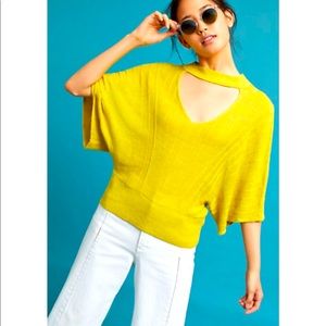 Anthropologie Dolman Top Lime Green, size Small